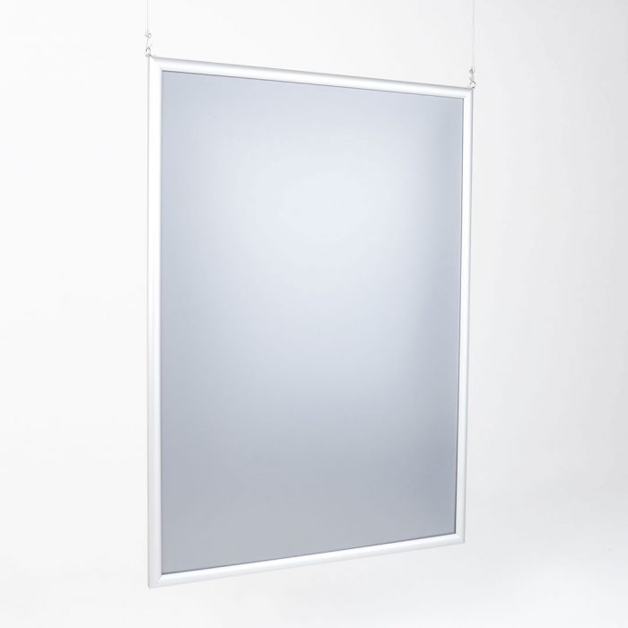 Cornice bifacciale a sosensione con ganci per cavetti - immagine 1