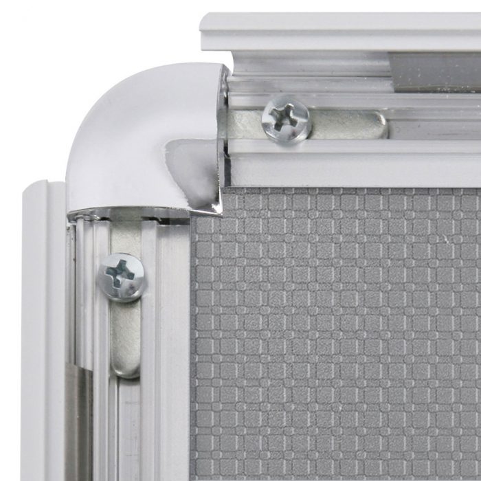 Cornice a scatto con profili frame 25 mm, angoli tondi e PVC frontale anti-riflesso - immagine 5