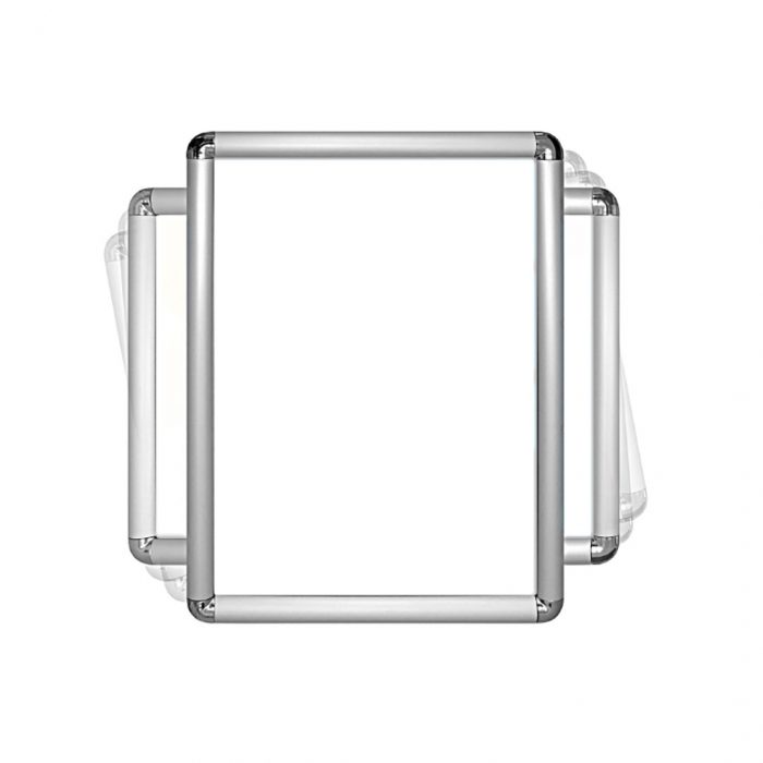 Cornice a scatto con profili frame 25 mm, angoli tondi e PVC frontale anti-riflesso - immagine 7