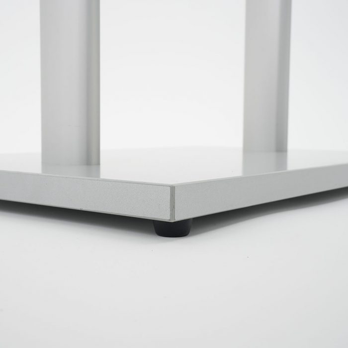 Leggio con cornice f.to A2 orizzontale, doppio montante in alluminio e base quadrata in MDF laccato - immagine 6