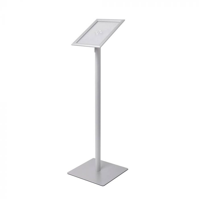 Leggio con cornice orientabile con angoli vivi e base quadrata in metallo - immagine 4
