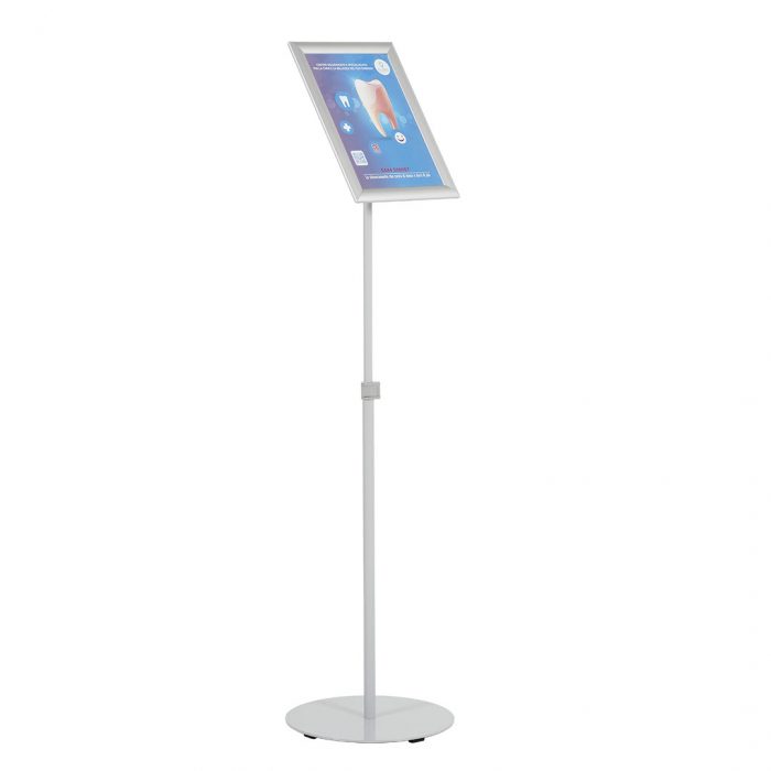 Leggio regolabile in altezza con cornice orientabile con angoli vivi e base tonda in metallo - immagine 1