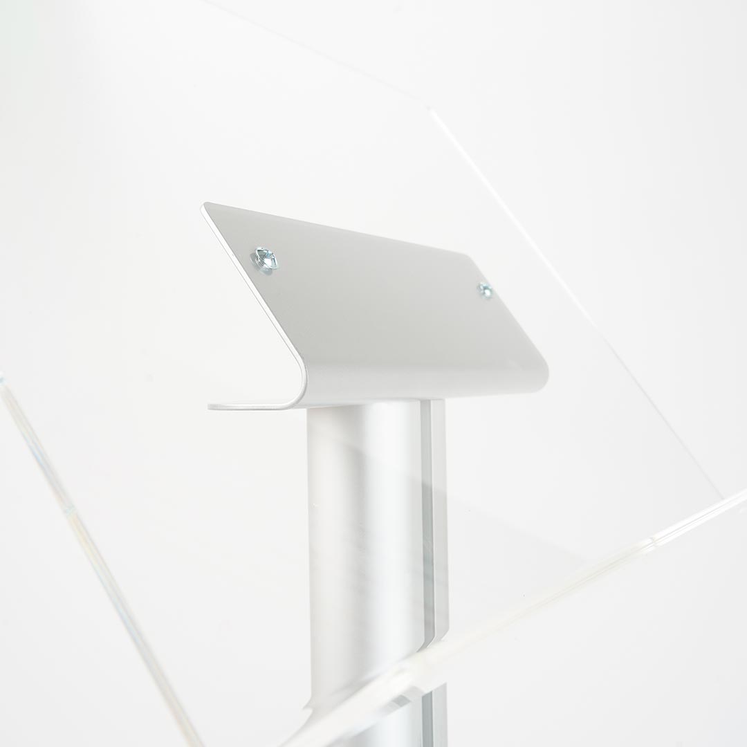 Leggio in metallo f.to A3 orizzontale con montante in alluminio ovale 70x45mm - immagine 3