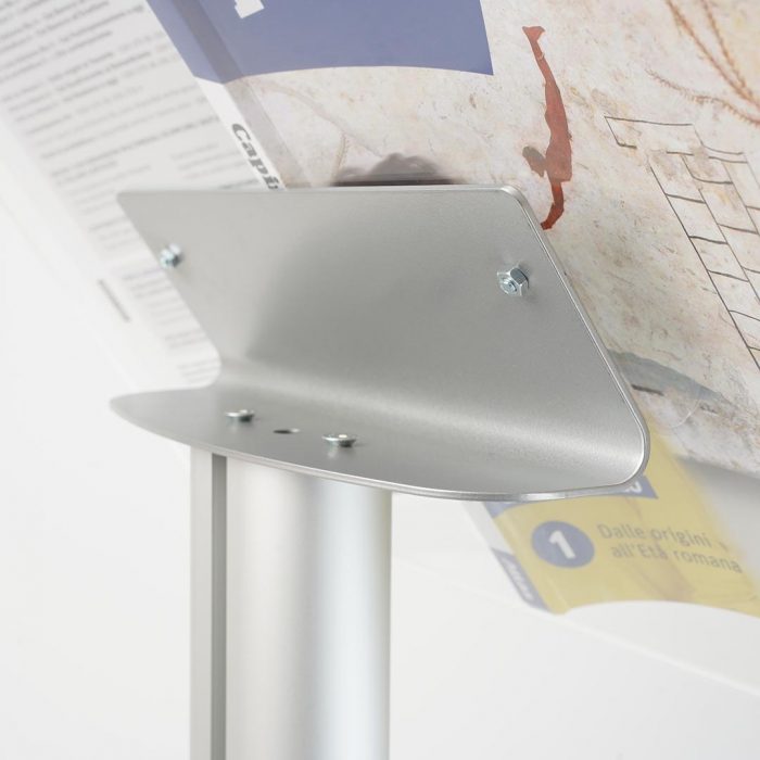 Leggio in metallo f.to A3 orizzontale con montante in alluminio ovale 70x45mm - immagine 6