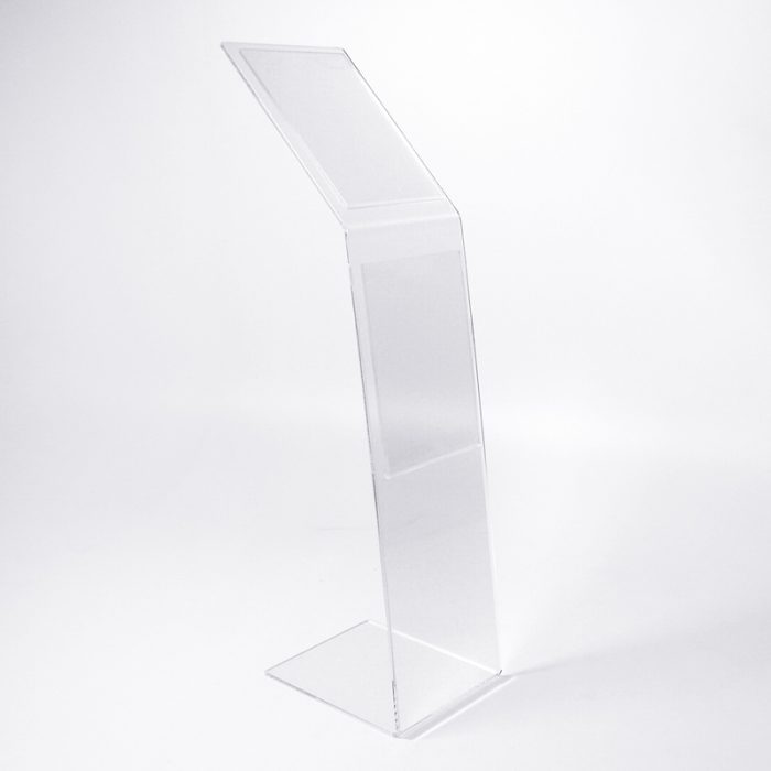 Leggio a L in acrilico con due tasche f.to A4 verticale - immagine 4