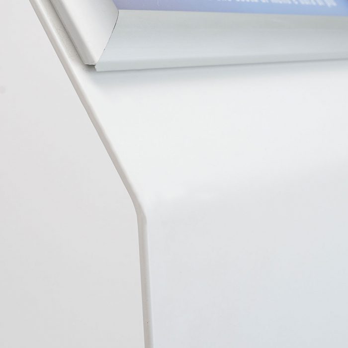 Leggio a L in metallo verniciato con cornice a scatto f.to A4 verticale - immagine 3