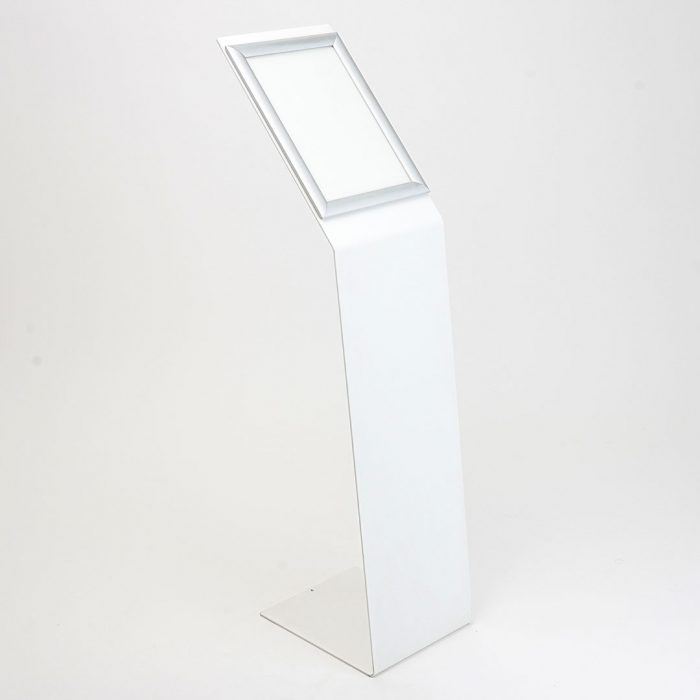 Leggio a L in metallo verniciato con cornice a scatto f.to A4 verticale - immagine 2