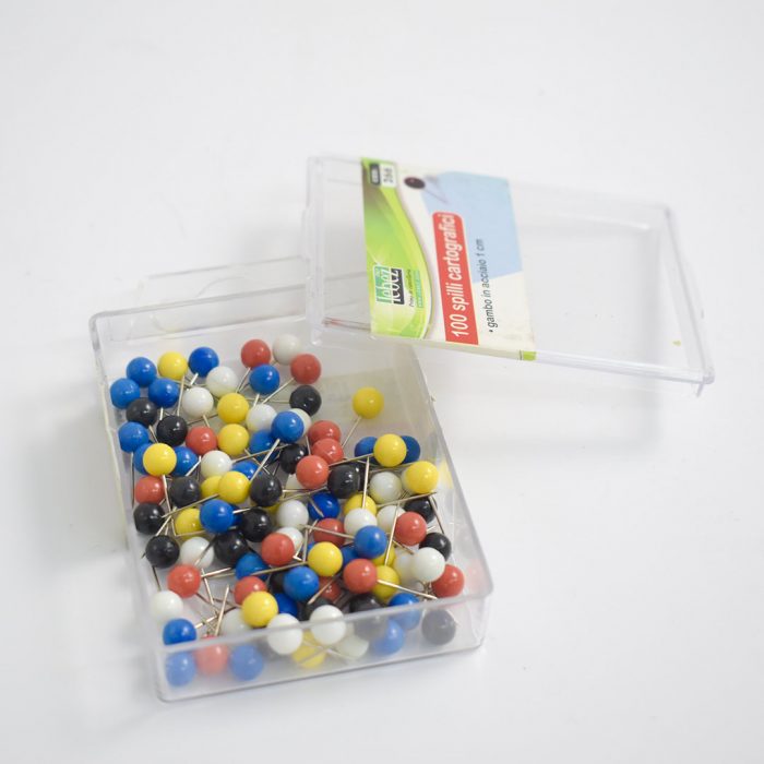 Kit 100pz spilli colorati fermafogli - immagine 2