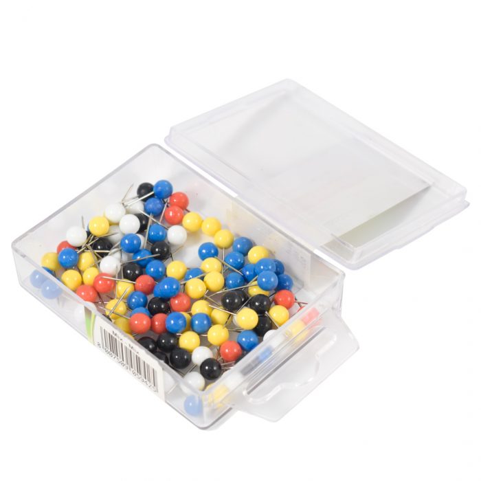 Kit 100pz spilli colorati fermafogli - immagine 1