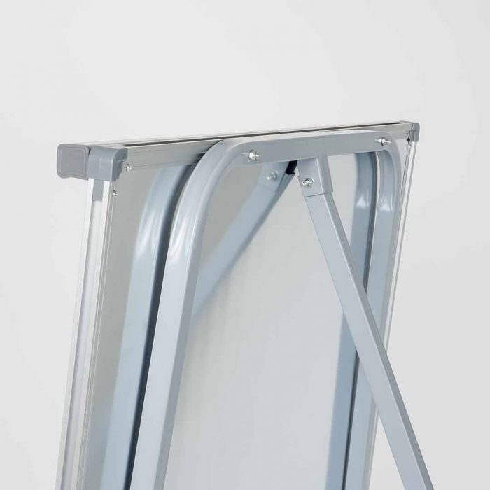 Lavagna magnetica con portablocco e struttura di sostegno - dim cm 68x100x190h - immagine 9