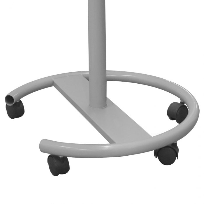 Lavagna magnetica con portablocco e struttura di sostegno con base carrellata - immagine 5