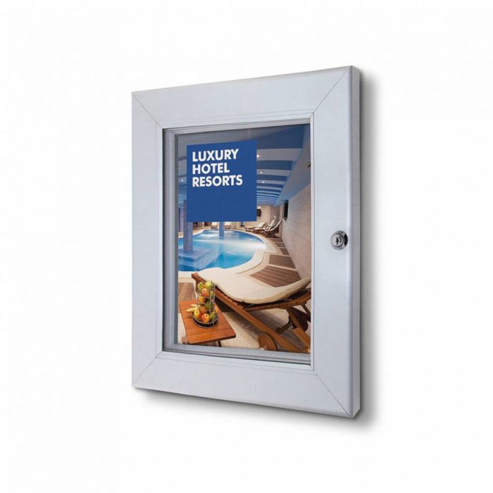 Bacheca per interni con apertura a libro porta poster - immagine 1