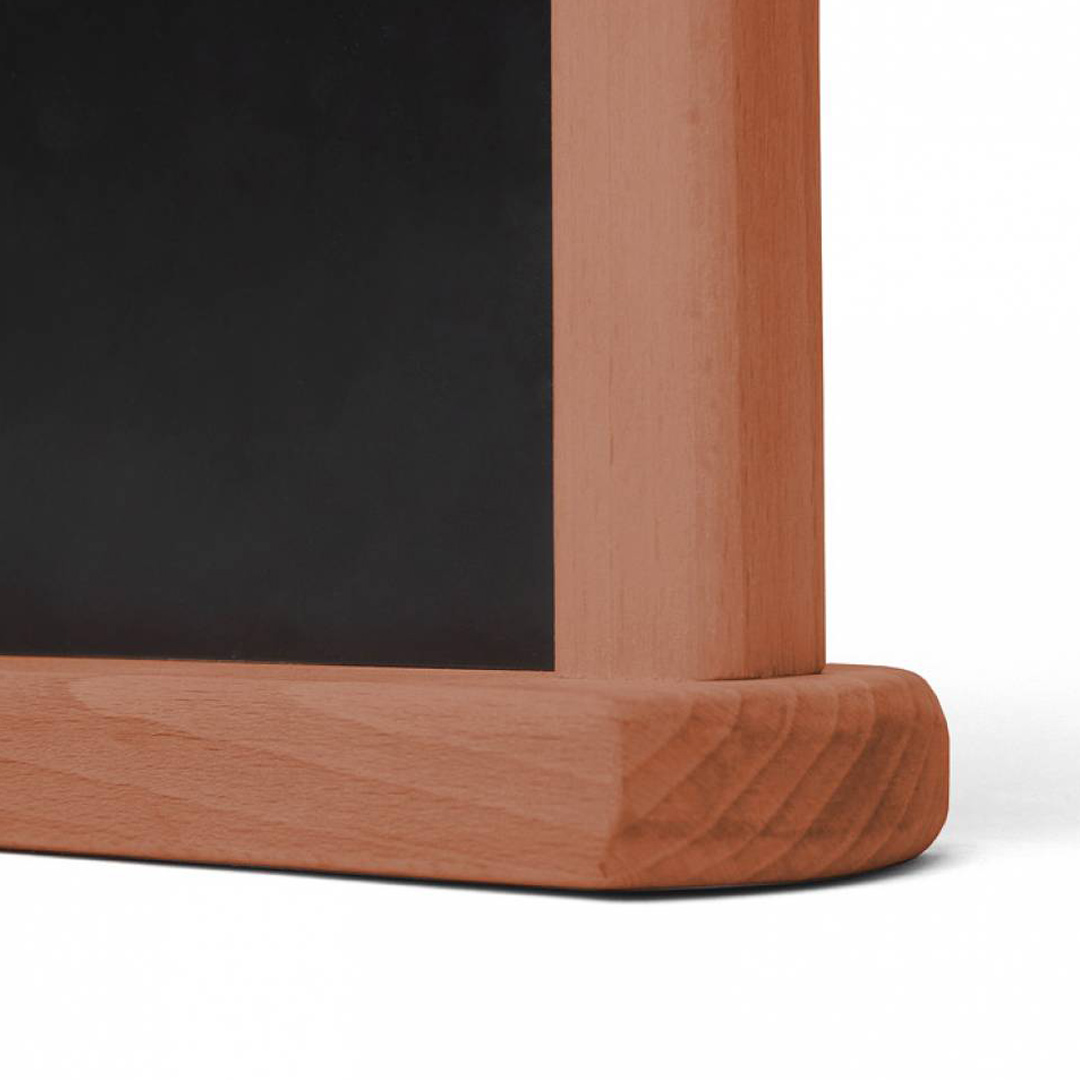 Porta menù da tavolo in legno di faggio finitura teak - immagine 2
