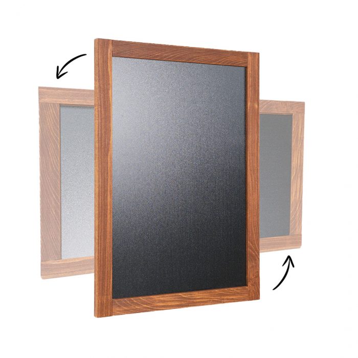 Lavagne con cornice in legno di faggio EASY finitura dark wood - immagine 7