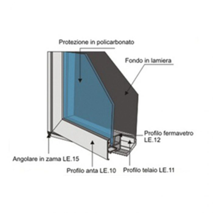 Bacheca per esterni con apertura a libro in finitura grigio gotico/silver - immagine 4