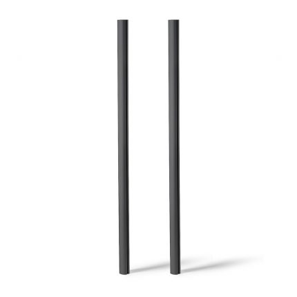 Montanti in alluminio per bacheche certificate - Altezza 200cm con staffe da interramento