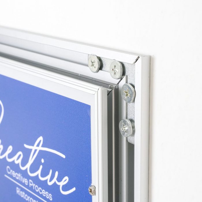 Bacheca per esterni con apertura a libro e pannello removibile per logo - F.to A4 - immagine 4