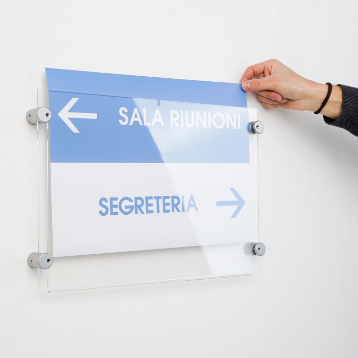 Tasca in plexi a parete f.to A3