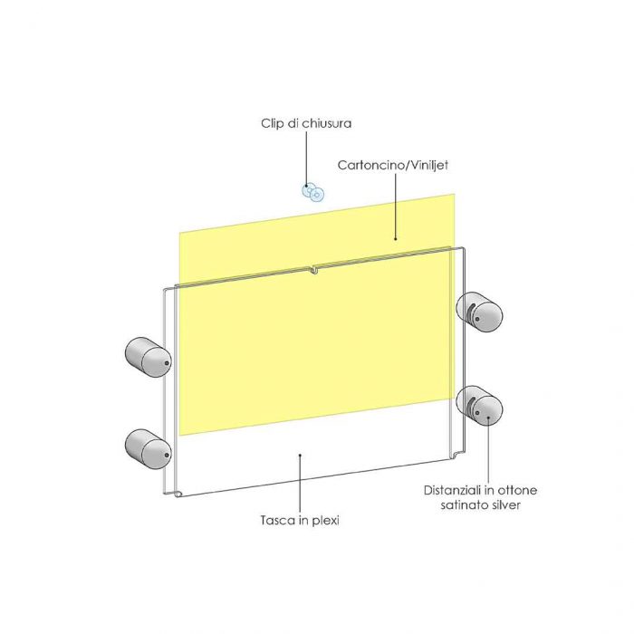 Tasca in plexi a parete f.to A5 - immagine 6