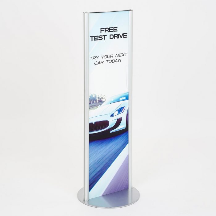 Totem espositore EXPO - struttura con profili in alluminio anodizzato silver - immagine 3