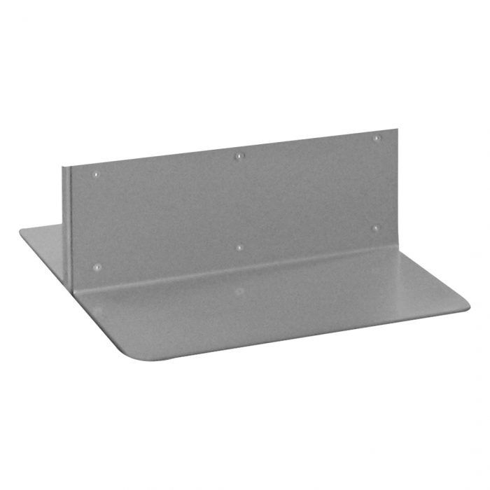 Doppia semi-base a L in metallo verniciato a polveri silver  L 76 cm - immagine 2