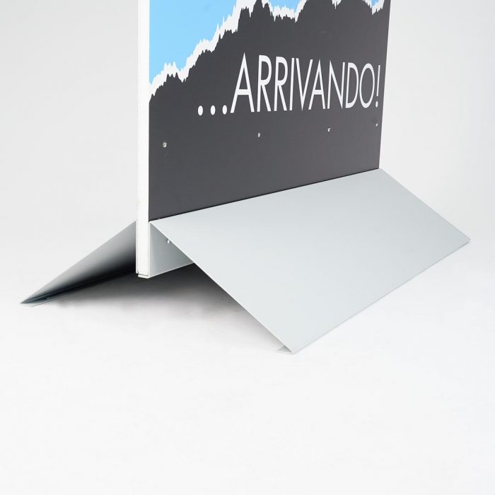 Totem bifronte per interni - base a V superficie in sandwich 20 mm - immagine 5