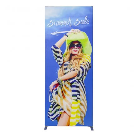 Totem Zipwall Slim per grafiche in tessuto - Grafica mono. Inclusa
