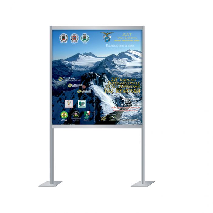 Pannello bifacciale per esterni mm 1000x1000H con montanti H 2000 mm - immagine 5