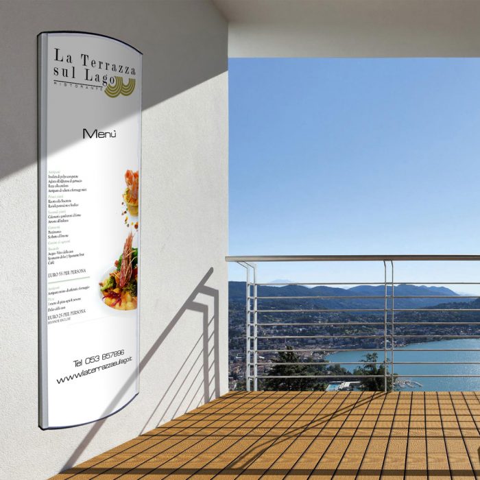 Targa Genius a parete larghezza cm 70 con fondo in lamiera - immagine 6
