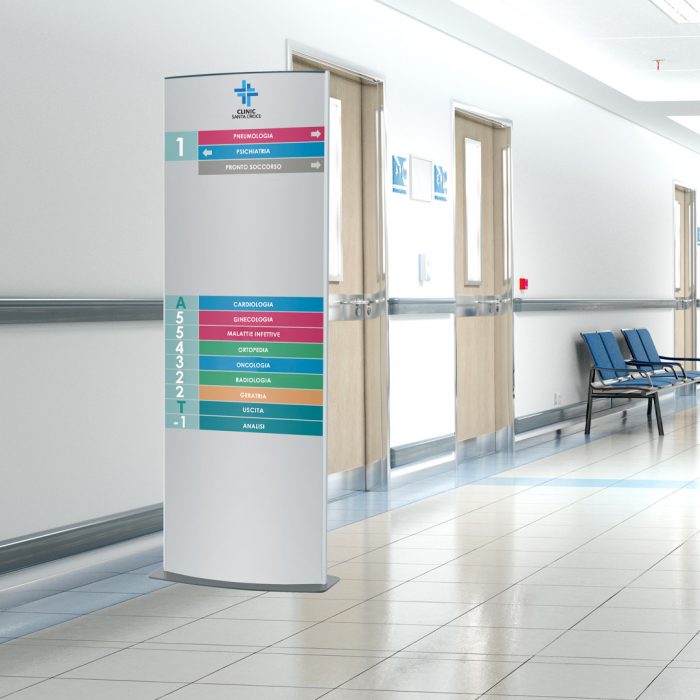 Totem bifronte per interni cm 42x200 H - fondo in forex linea Eco - immagine 1