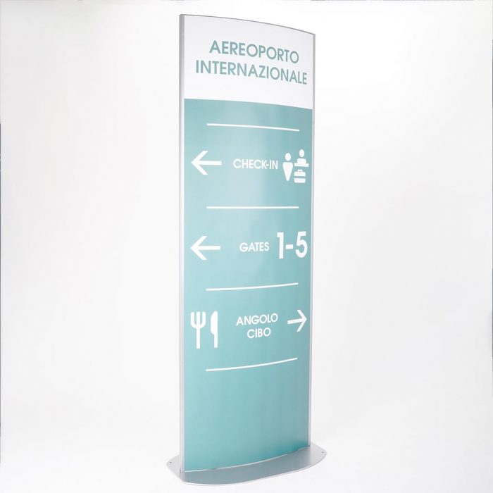 Totem bifronte per interni cm 70x200 H - immagine 1