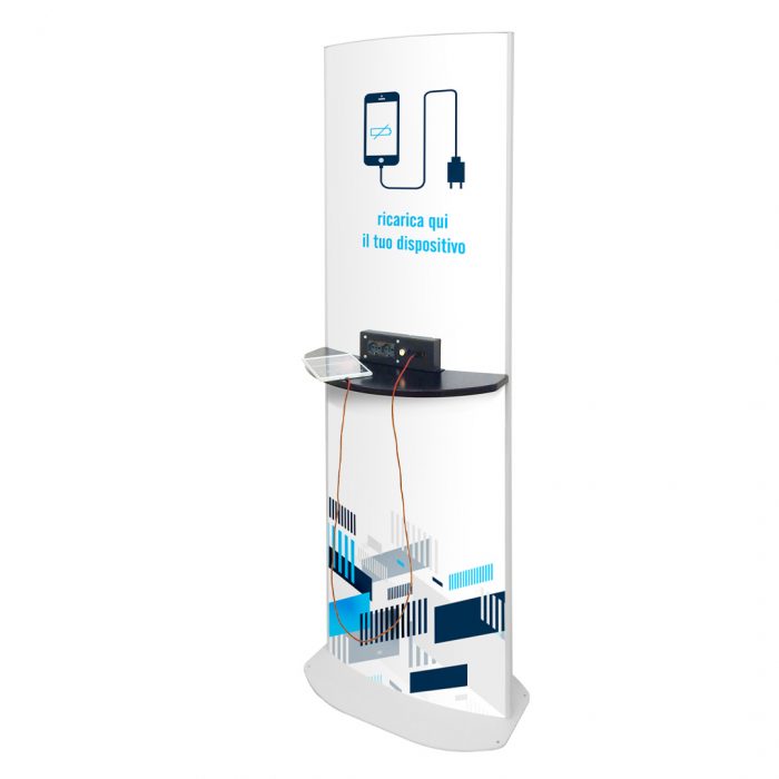 Totem per interni con postazione ricarica - immagine 1