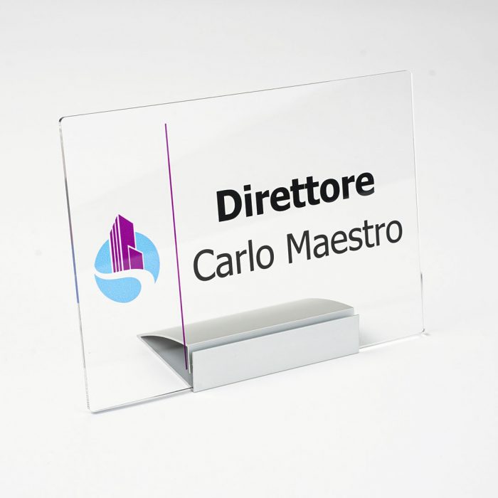 Distanziale da banco argento satinato per targhe 4mm - immagine 4