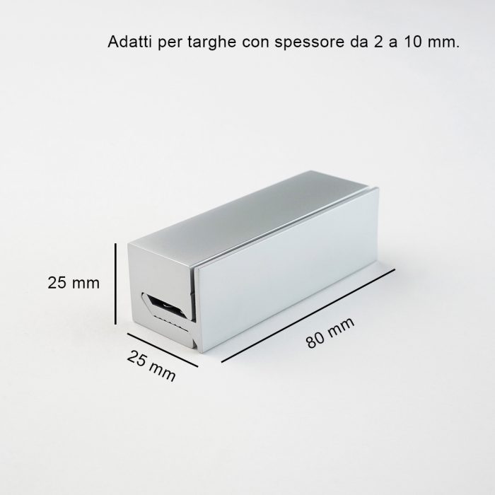 Distanziale CLAMPER ad incastro argento satinato - immagine 5