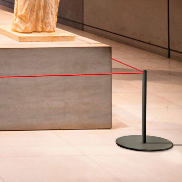 Colonnina Museum nera altezza 45cm con base piatta - immagine 5