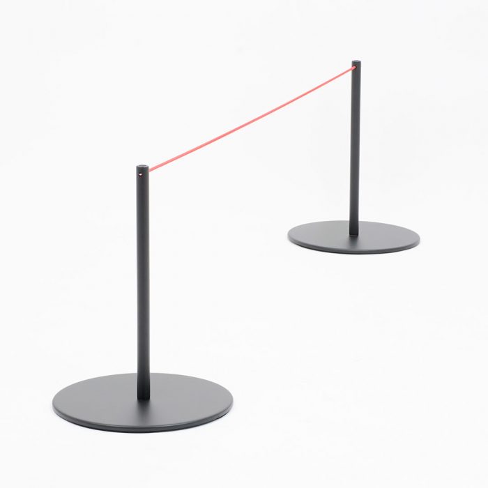 Colonnina Museum nera altezza 45cm con base piatta - immagine 9