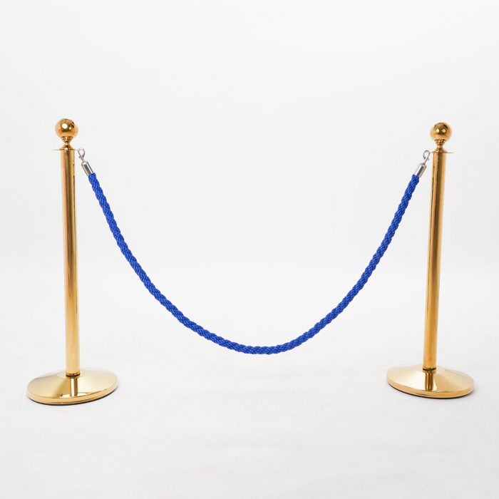 Cordone intrecciato lunghezza 2 metri con morsetti gold