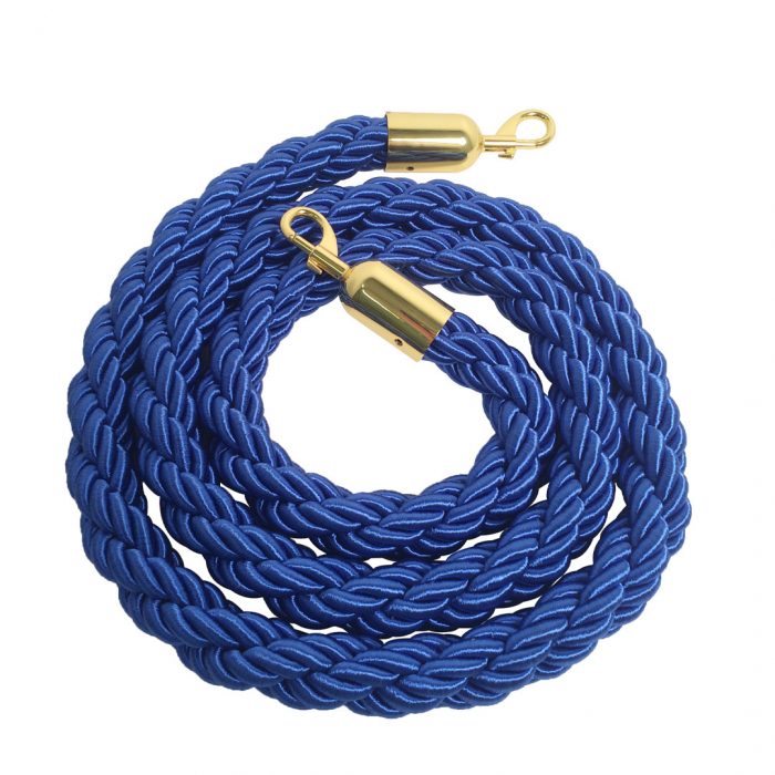 Cordone intrecciato lunghezza 2 metri con morsetti gold - immagine 3