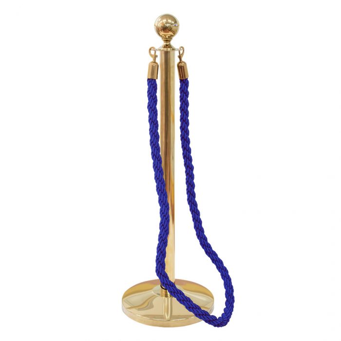 Cordone intrecciato lunghezza 2 metri con morsetti gold - immagine 2