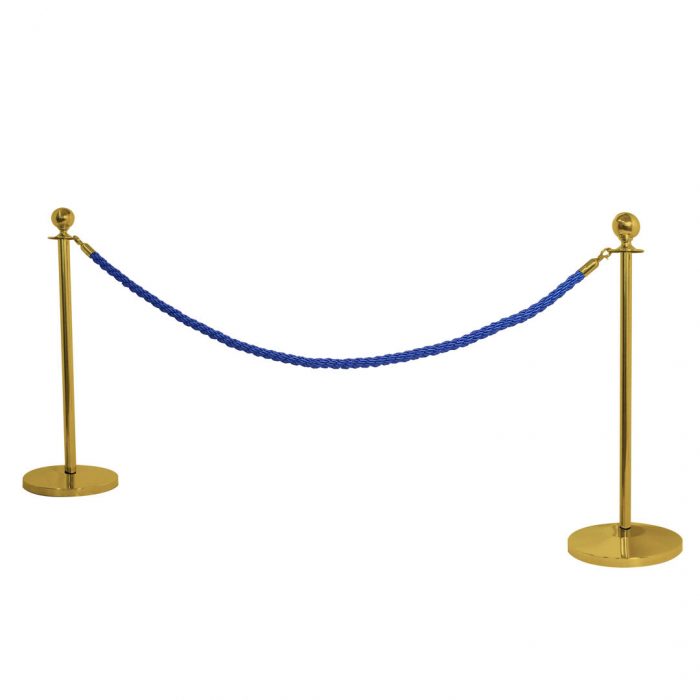 Cordone intrecciato lunghezza 2 metri con morsetti gold - immagine 4