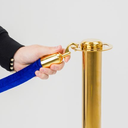 Cordone intrecciato lunghezza 2 metri con morsetti gold
