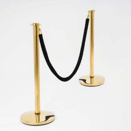 Cordone intrecciato lunghezza 2 metri con morsetti gold