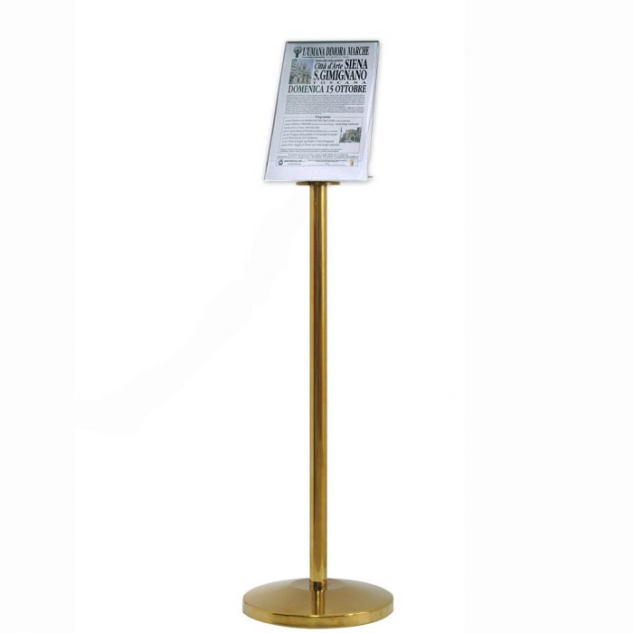 Porta comunicazioni A4 verticale per colonnina Gold, Cromo, Nera - immagine 4