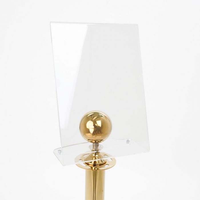 Porta comunicazioni A4 verticale per colonnina Gold, Cromo, Nera - immagine 5