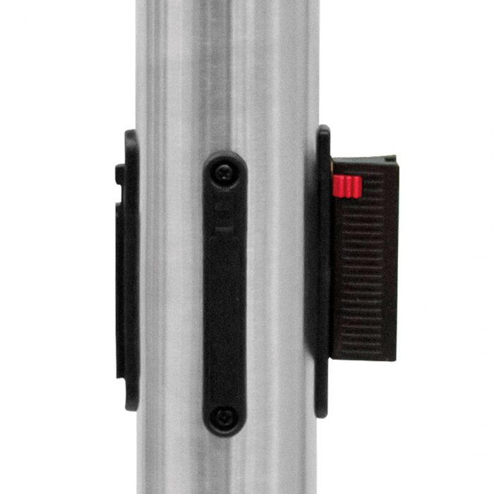 Colonnina in acciaio spazzolato H 220 cm con nastro 3 metri - immagine 4