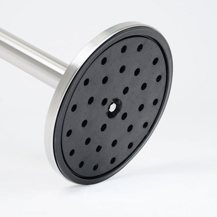 Colonnina in acciaio spazzolato con nastro 3 metri altezza 8 cm - immagine 4