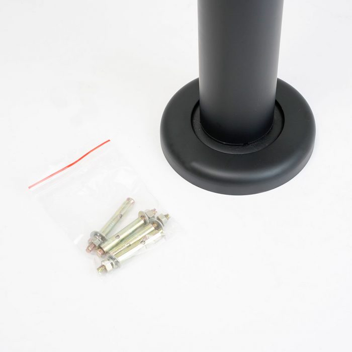Colonnina nera con base tassellabile e nastro 3 metri nero - immagine 4