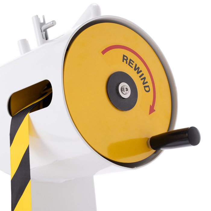 Carrello aeroportuale  carrellato con doppio nastro giallonero lunghezza 28mt - Peso struttura 43kg - immagine 4