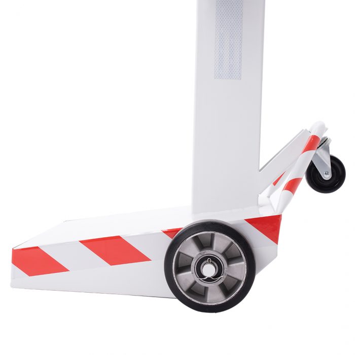 Carrello aeroportuale  carrellato con doppio nastro giallonero lunghezza 28mt - Peso struttura 59kg - immagine 5