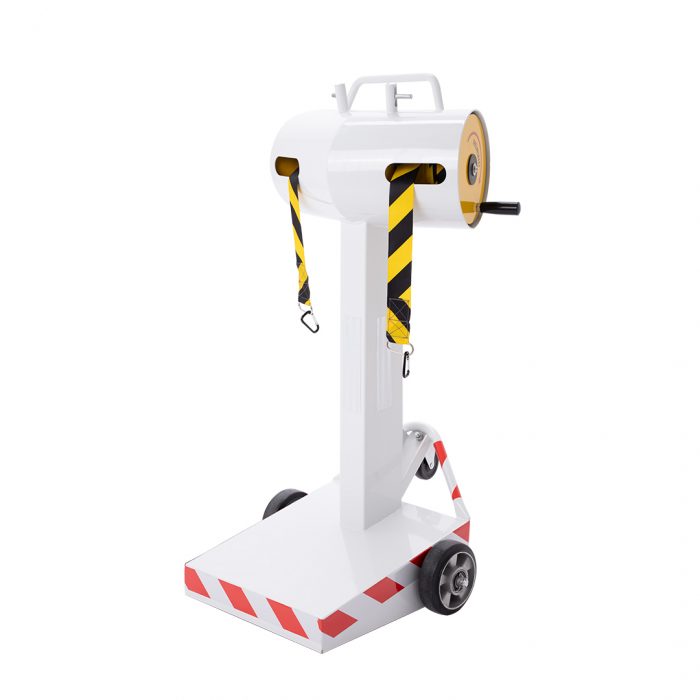 Carrello aeroportuale  carrellato con doppio nastro giallonero lunghezza 28mt - Peso struttura 59kg - immagine 6